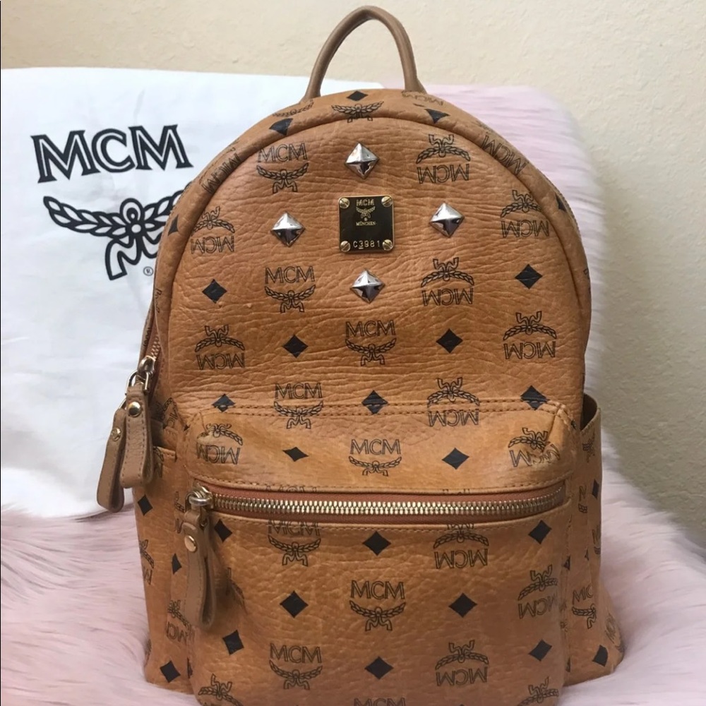 MCM Visetos Stark Studded Backpack